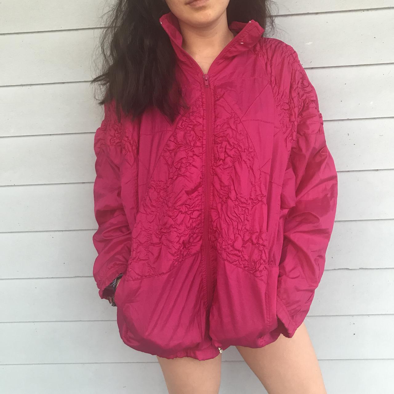 FREE SHIPPING! HOT pink vintage 80s windbreaker!!!... Depop
