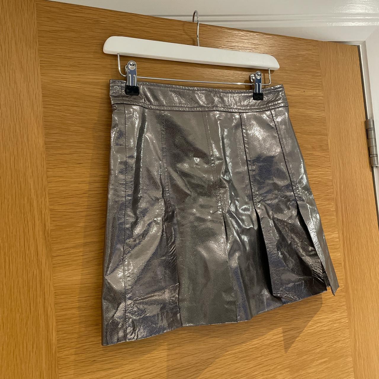 topshop silver skirt