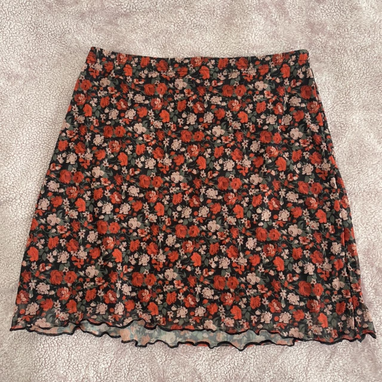 SHEIN Women's Red and Black Skirt | Depop