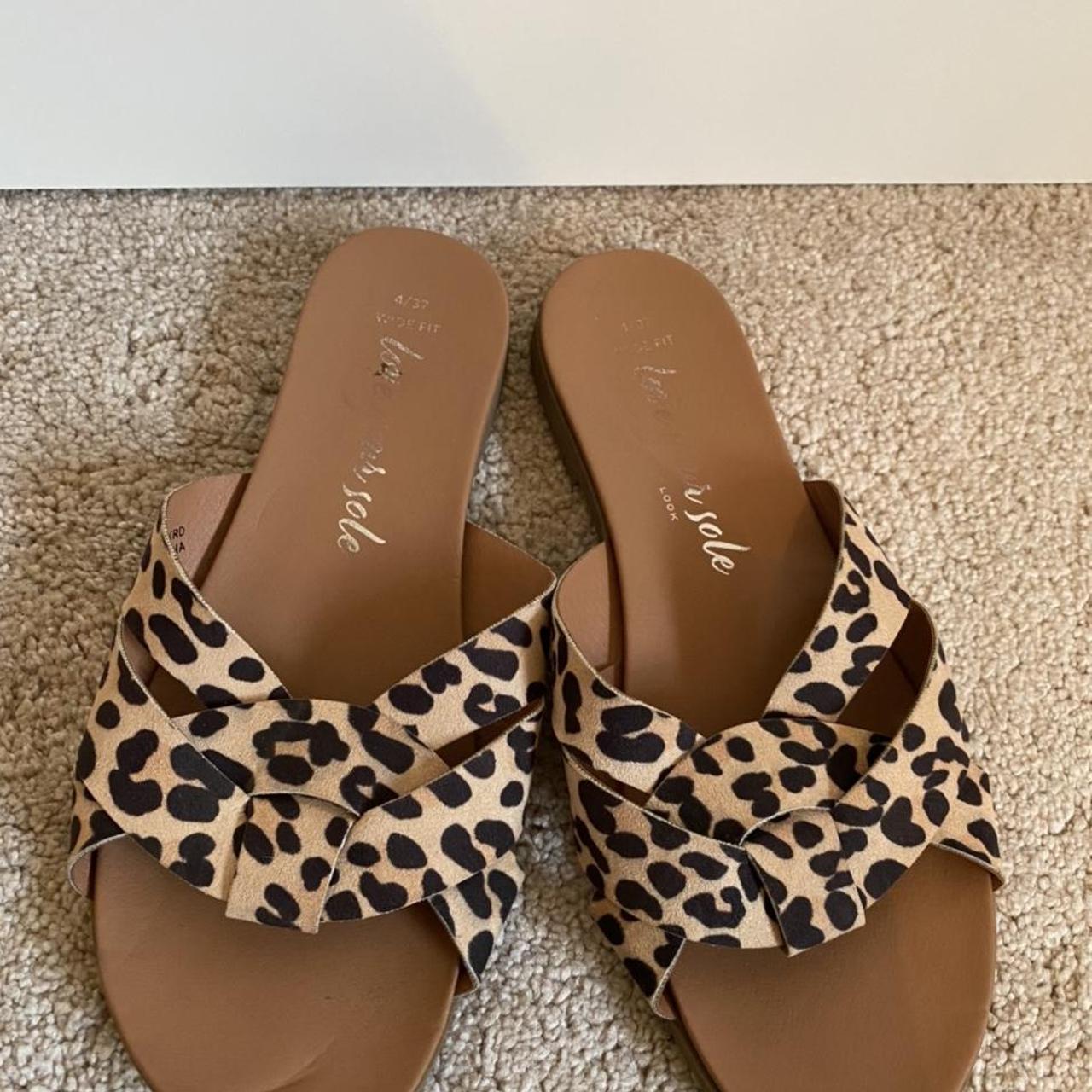 New Look leopard print sliders. Size 4 but would fit... - Depop