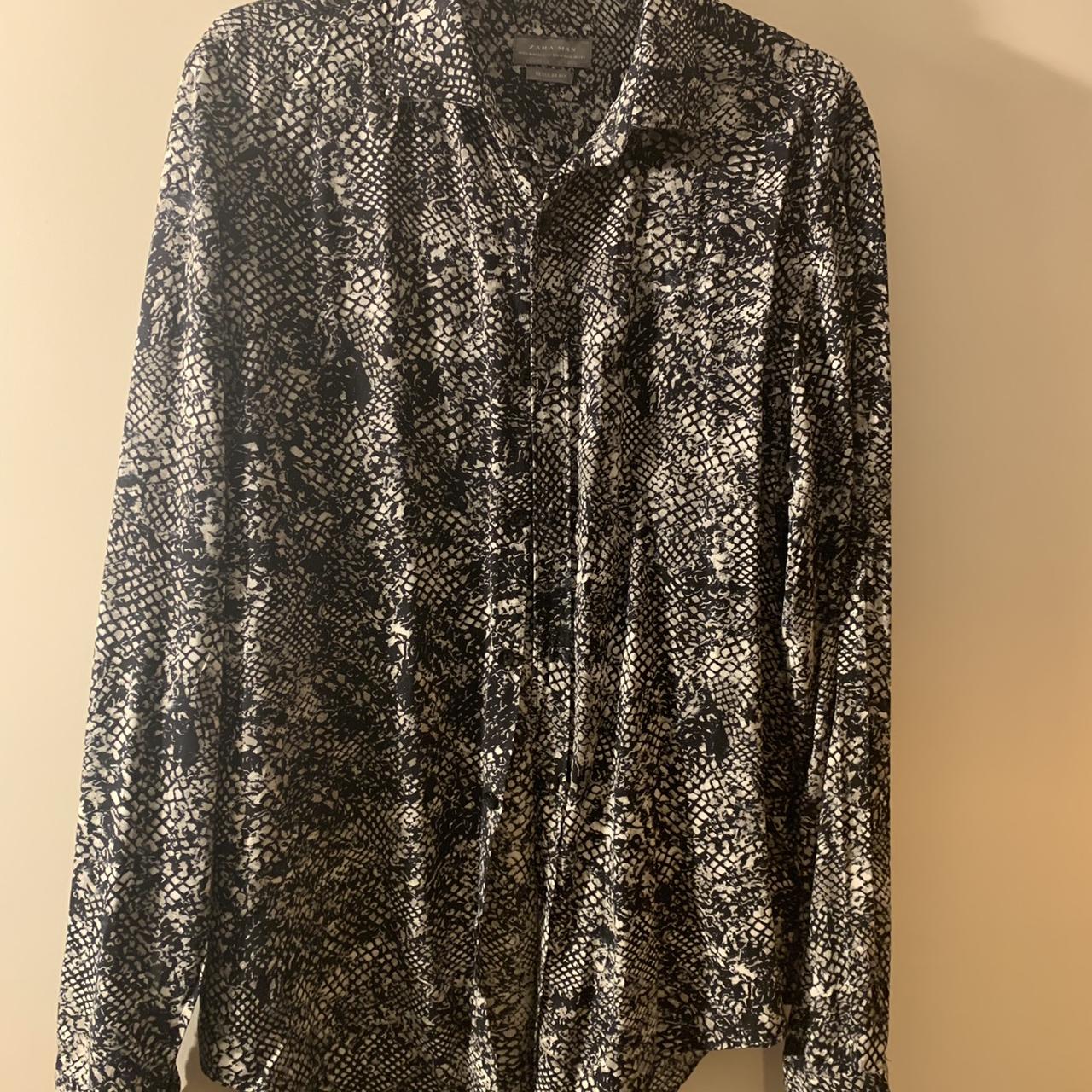 zara leopard print shirt mens