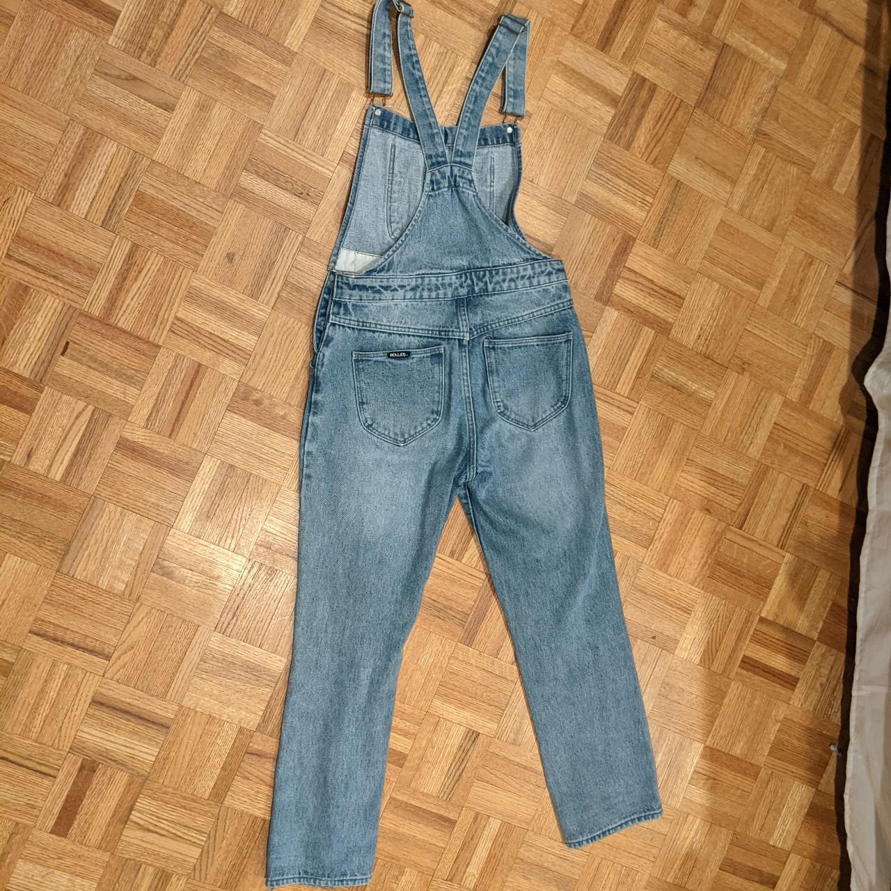 Rollas brand overalls in Old Stone light blue... - Depop