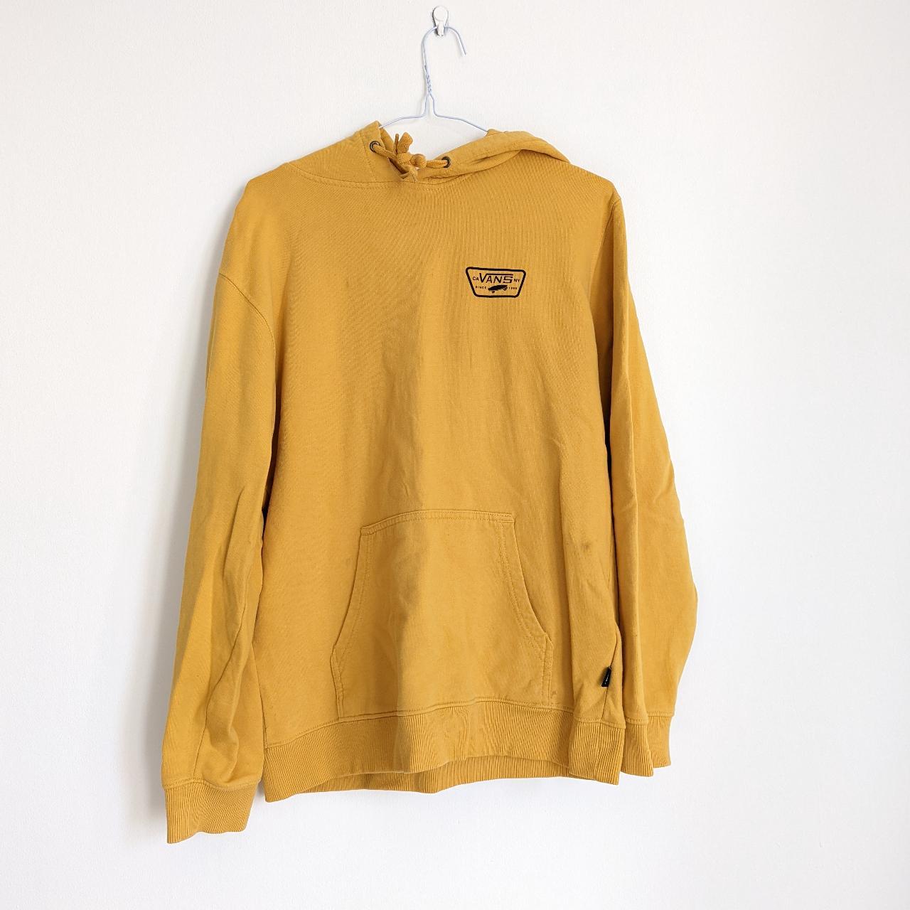Vans Men's Yellow and Black Hoodie Depop