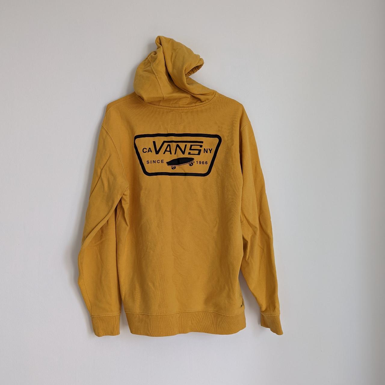 Vans Men's Yellow and Black Hoodie Depop