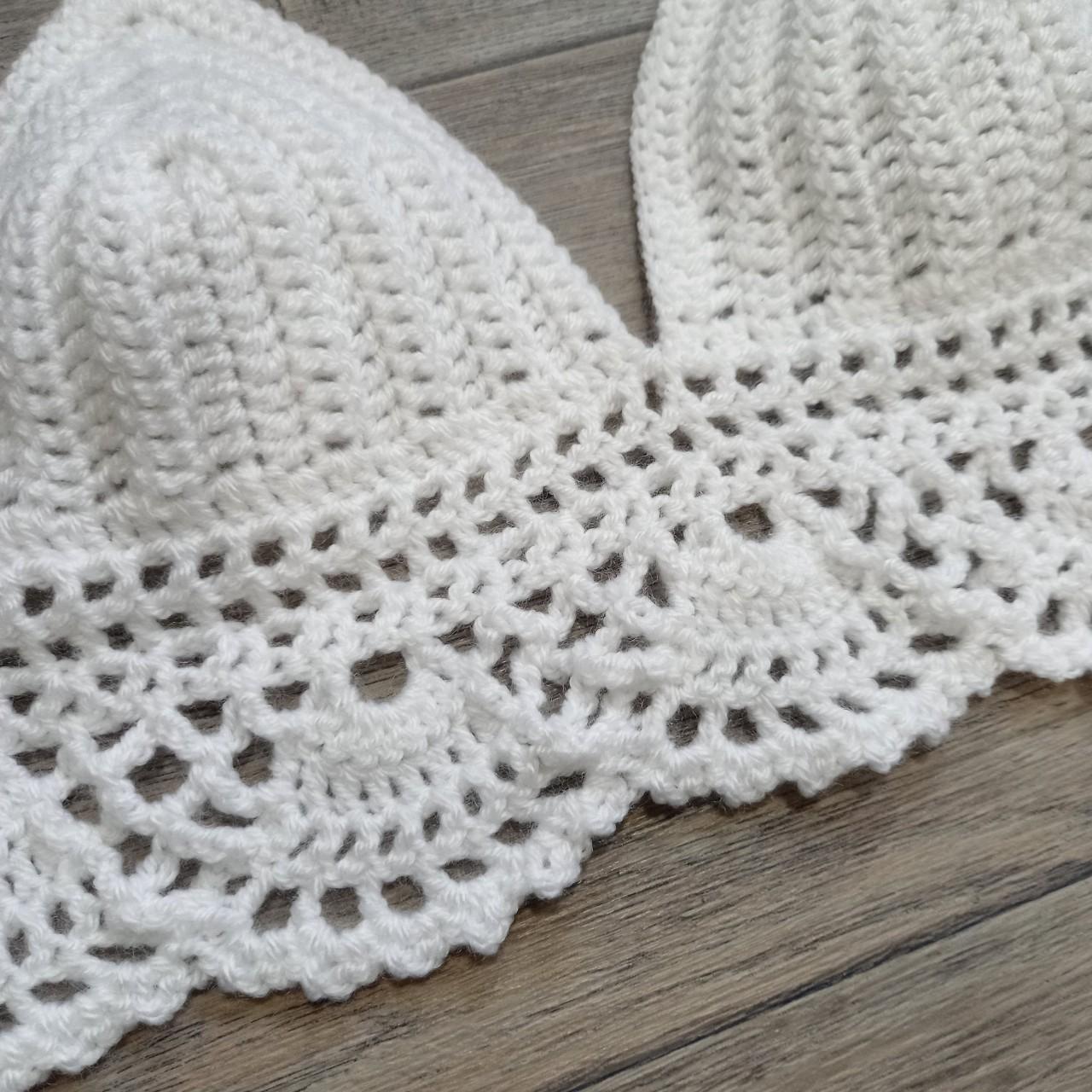 ⛔️ SHOP CLOSED ⛔️ Handmade white crochet bralette top. - Depop