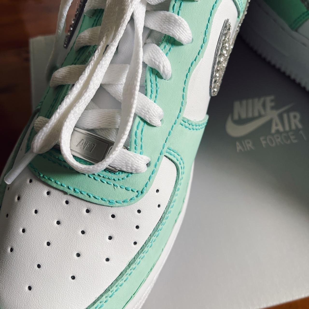 Custom Nike Air Force 1's in shade green💚 READ - Depop