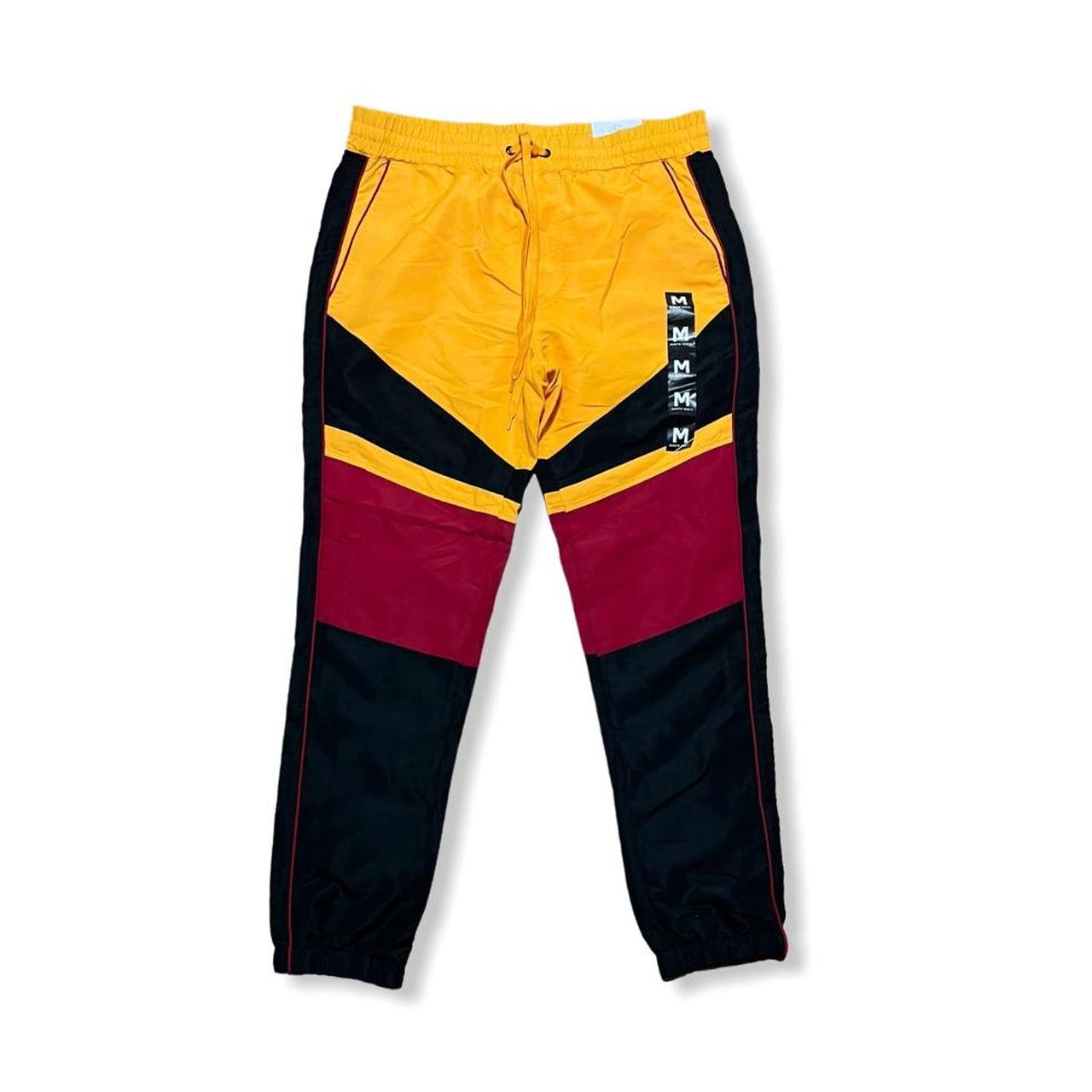 zumiez ninth hall yellow track pants yellow red... Depop