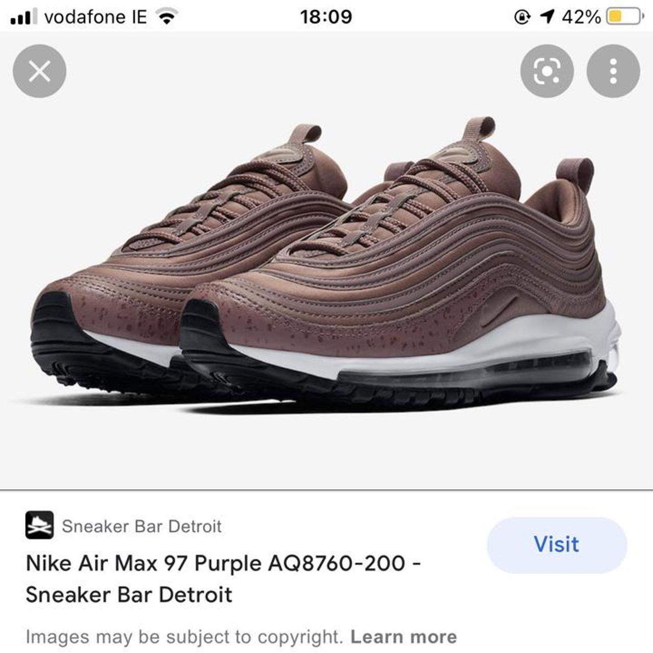 Nike Air Max 97 trainers in purple with leopard... - Depop