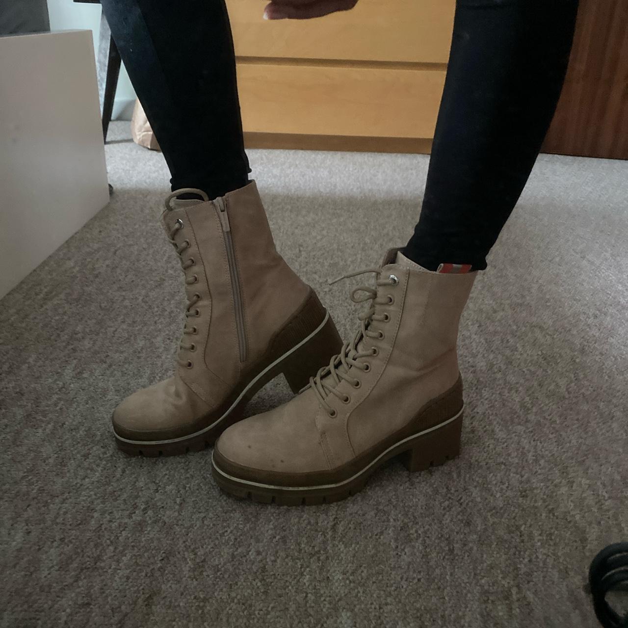 womens cream boots uk