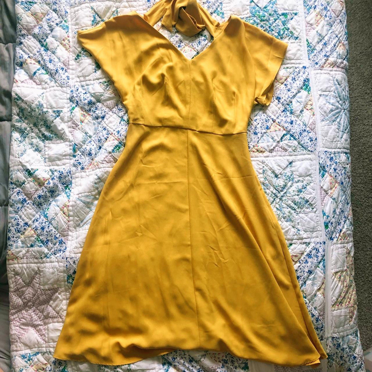 yellow dress ann taylor