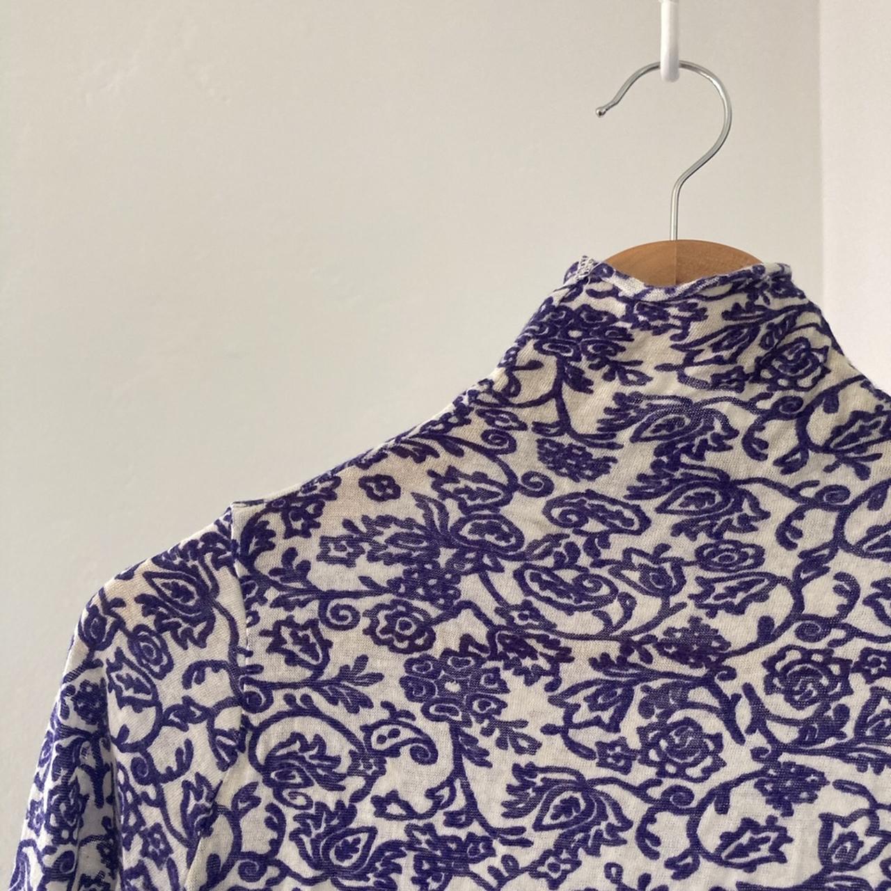 Velvet Women's White and Purple Shirt (2)