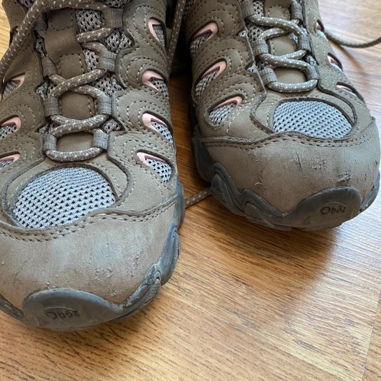 Gray & Pink women’s Oboz Sawtooth II Mid Waterproof... Depop