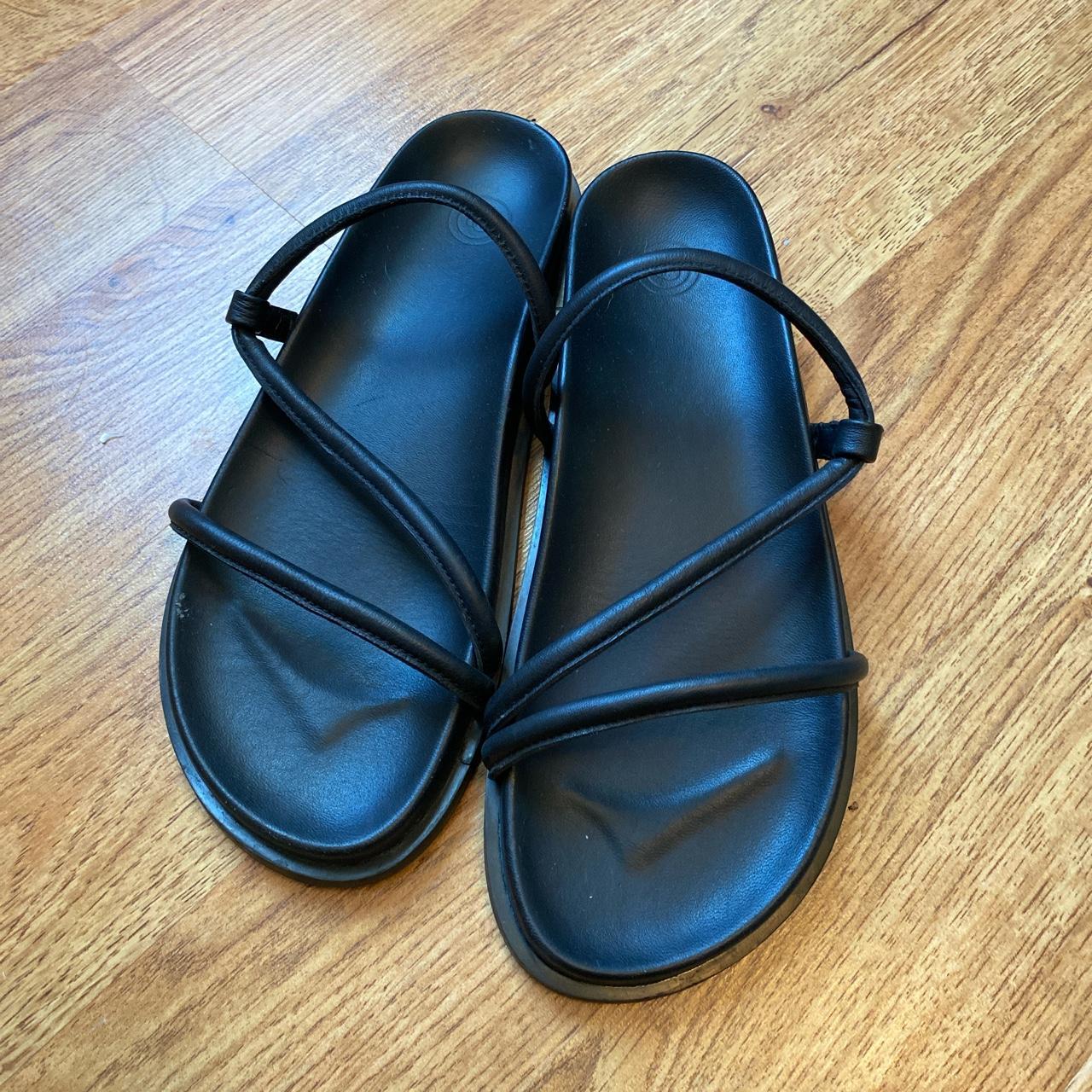 Urban Outfitters Women's Black Sandals Depop