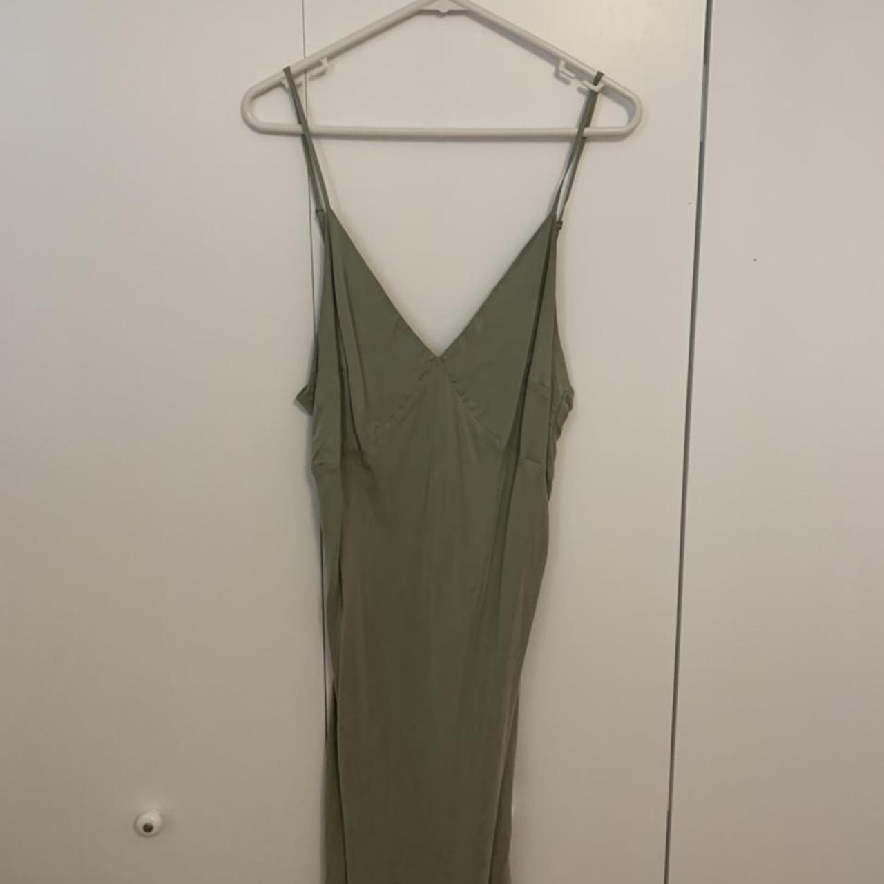 Tigerlily Green Slip mini Dress Size 14... - Depop