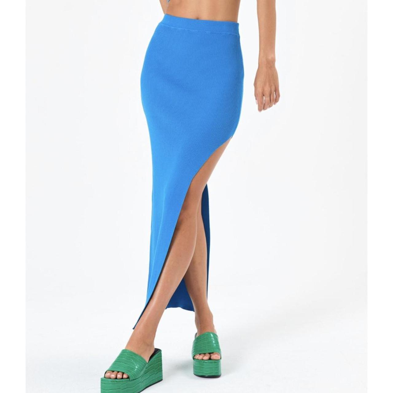 Glassons Women's Blue Skirt Depop