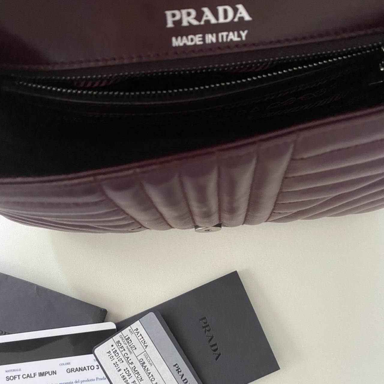 Prada diagramme discount leather shoulder bag