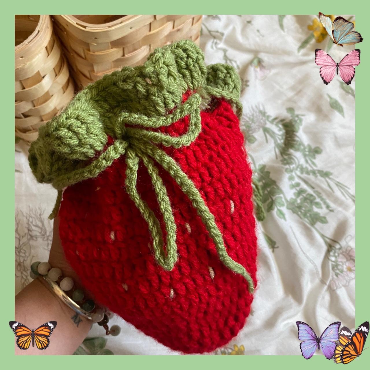 Hand crochet strawberry shortcake granny square - Depop