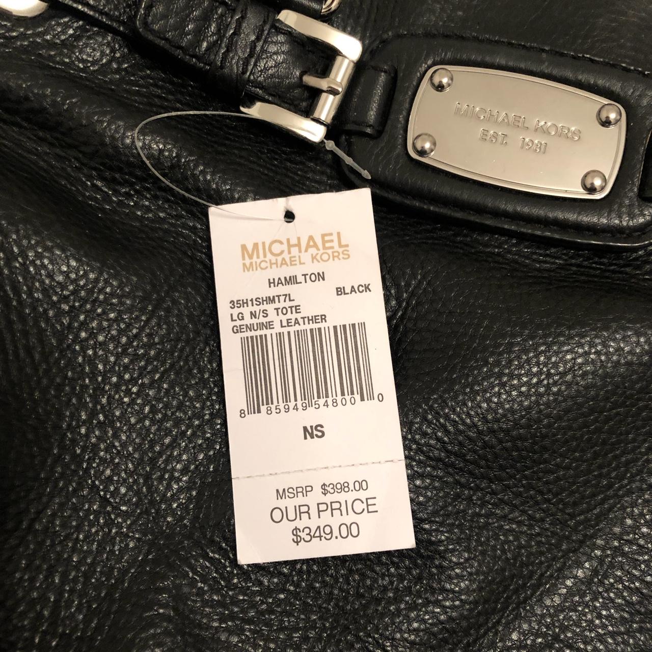 Buy the Michael Kors Hamilton Black Leather Tote Bag