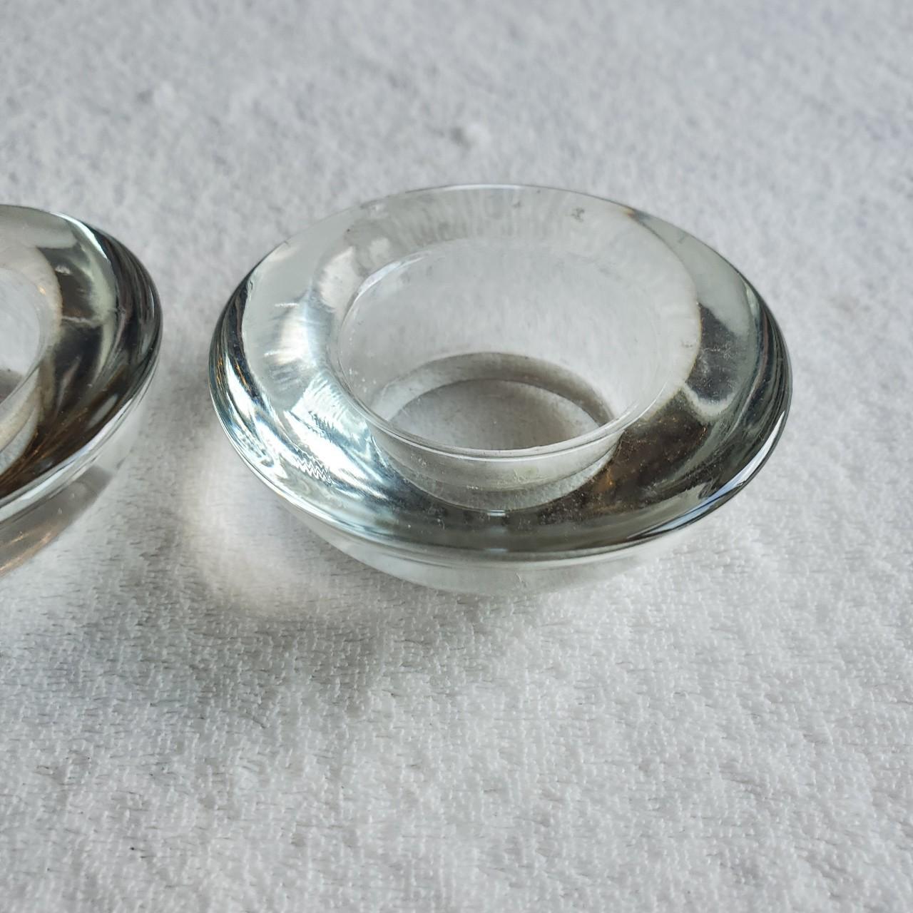 Set of 3 x Clear Glass Tealight Holders. Candle... Depop