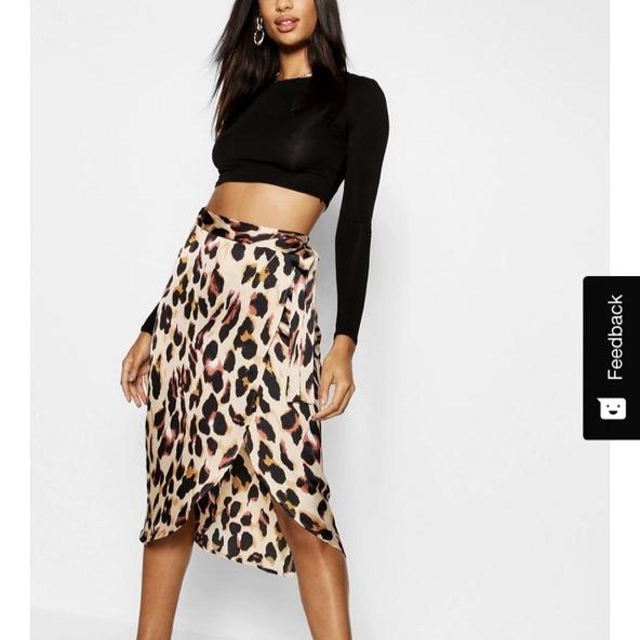 Leopard wrap tie skirt best sale