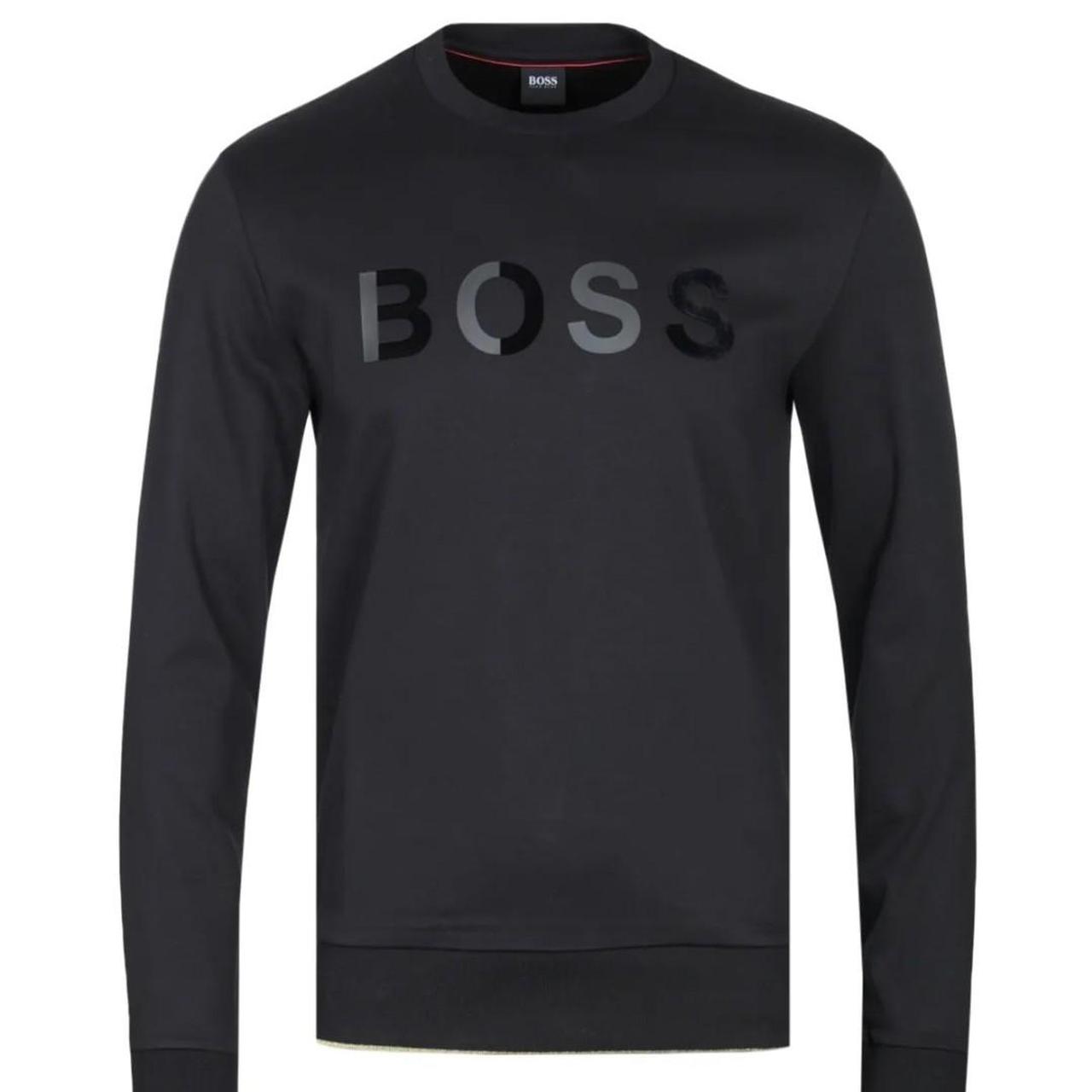 Hugo Boss Men's Black Sweatshirt | Depop