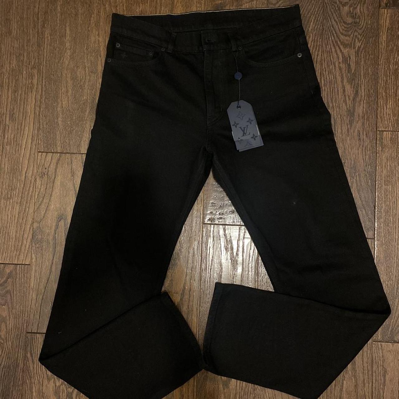 Men’s Louis Vuitton Black Denim Relaxed straight... - Depop