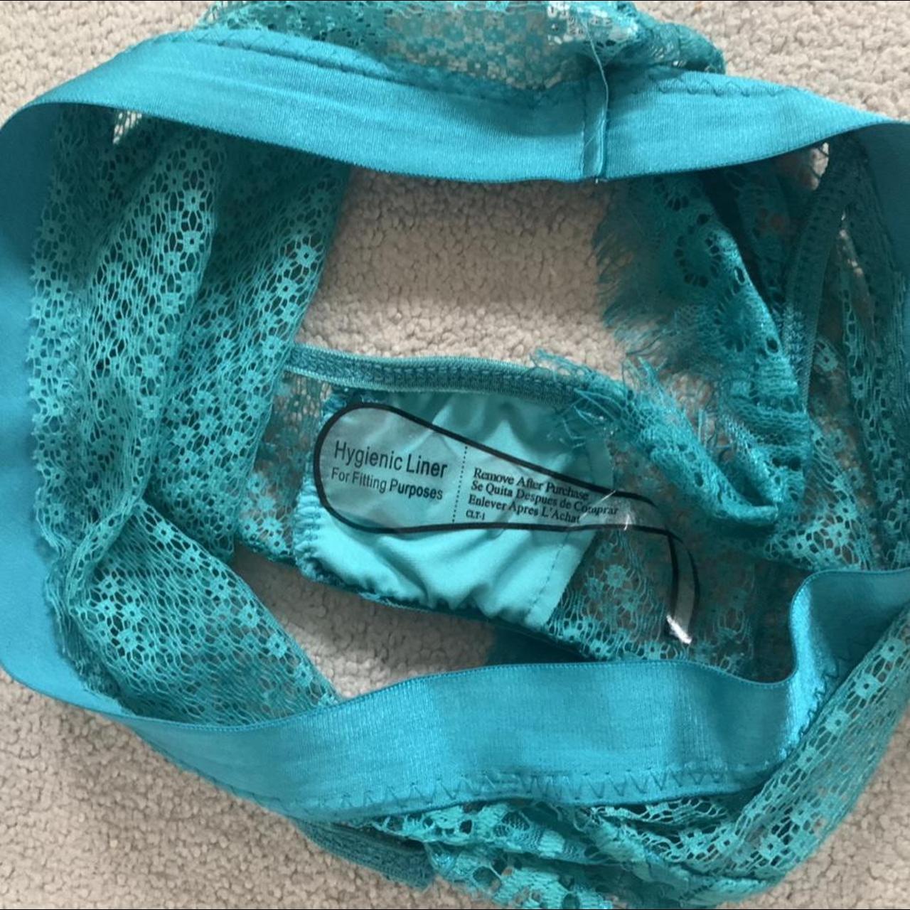 Teal underwear set Brand new never worn, still has... Depop