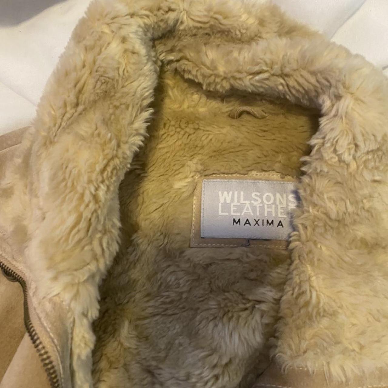 Wilsons Leather shearling fur coat Super cute... - Depop