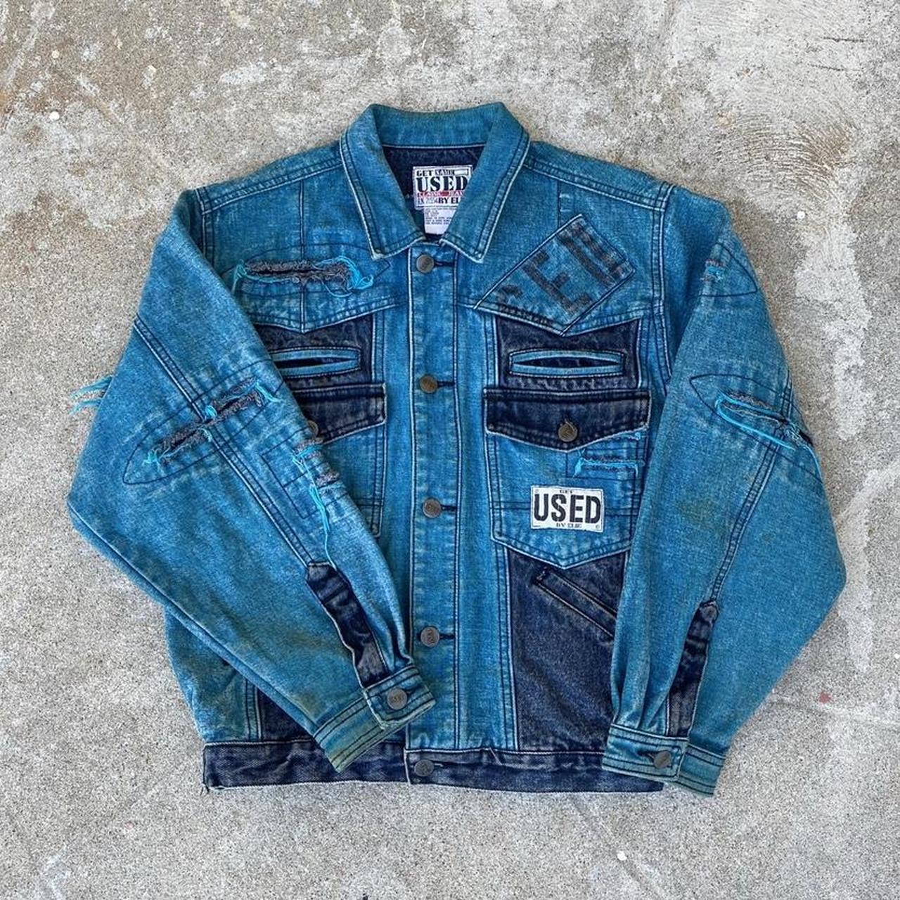 Vintage Get Used By Elie Women's Distressed Denim... - Depop