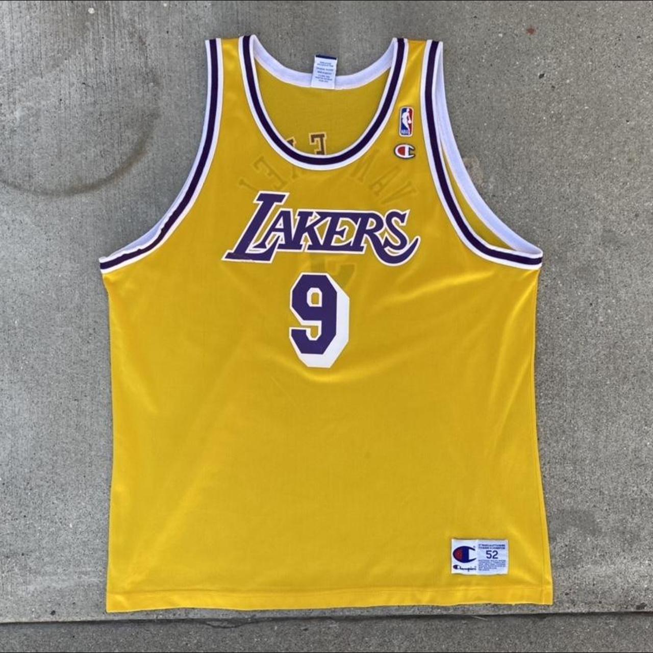 Authentic Nick Van Exel Champion NBA Los Angeles Lakers Jersey LA
