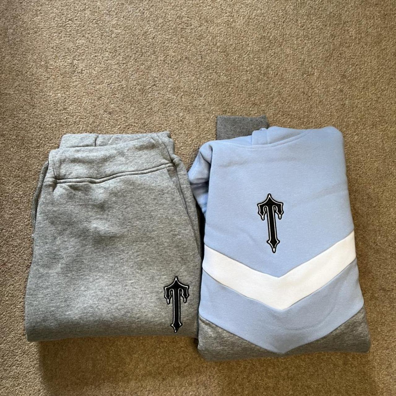 Trapstar VStripe Hoodie Tracksuit Cashmere Blue... Depop