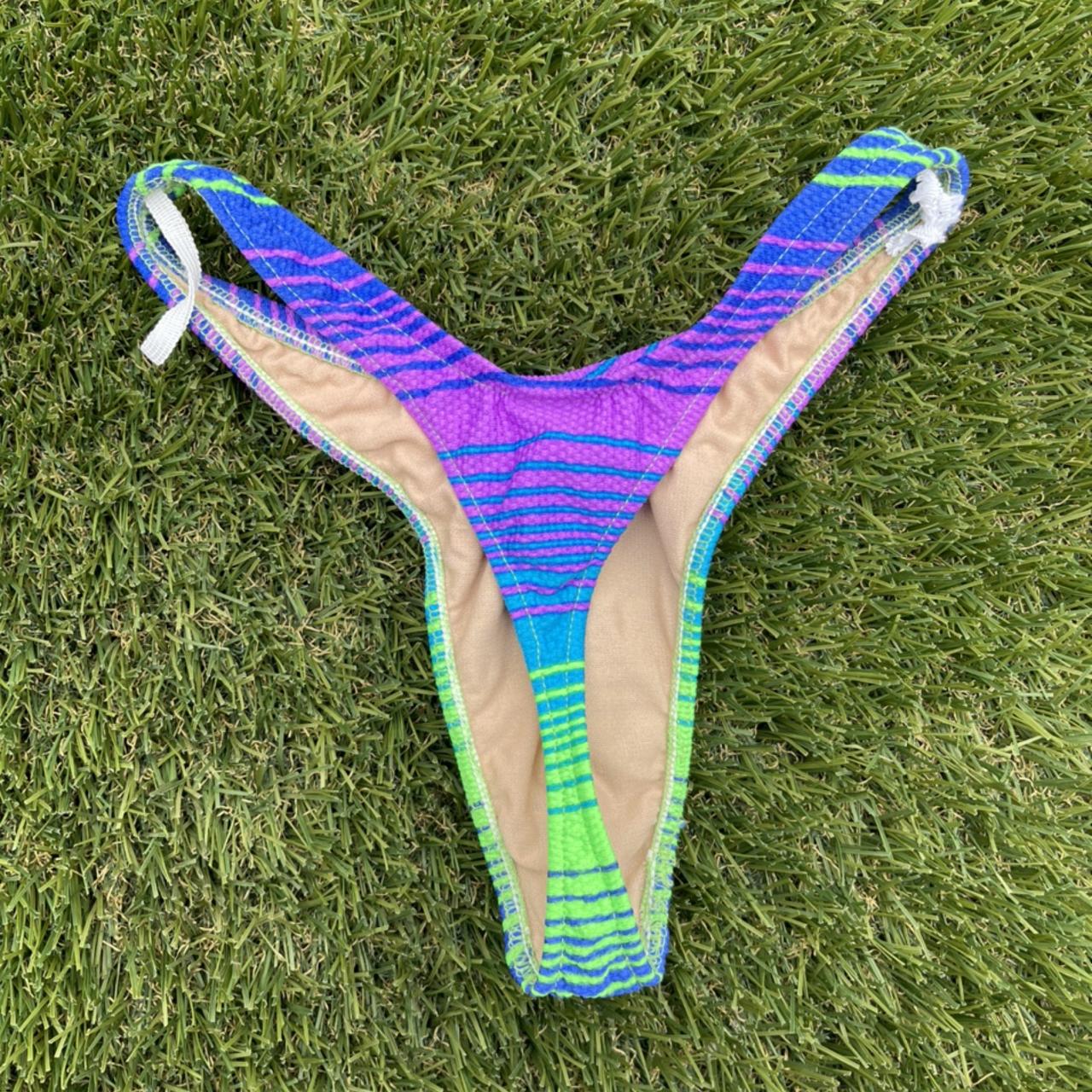 Vintage High Cut Cherry Thong Bikini Bottom 🍒 - Depop