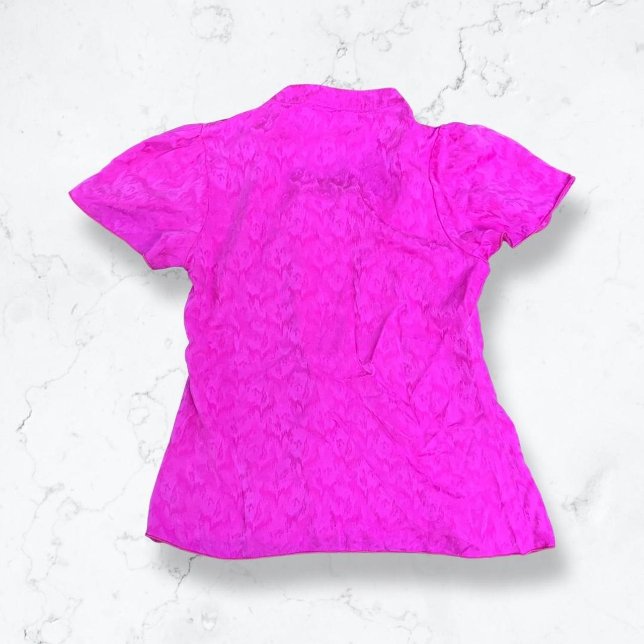 Product Image 4 - Magenta 100% Silk shirt with