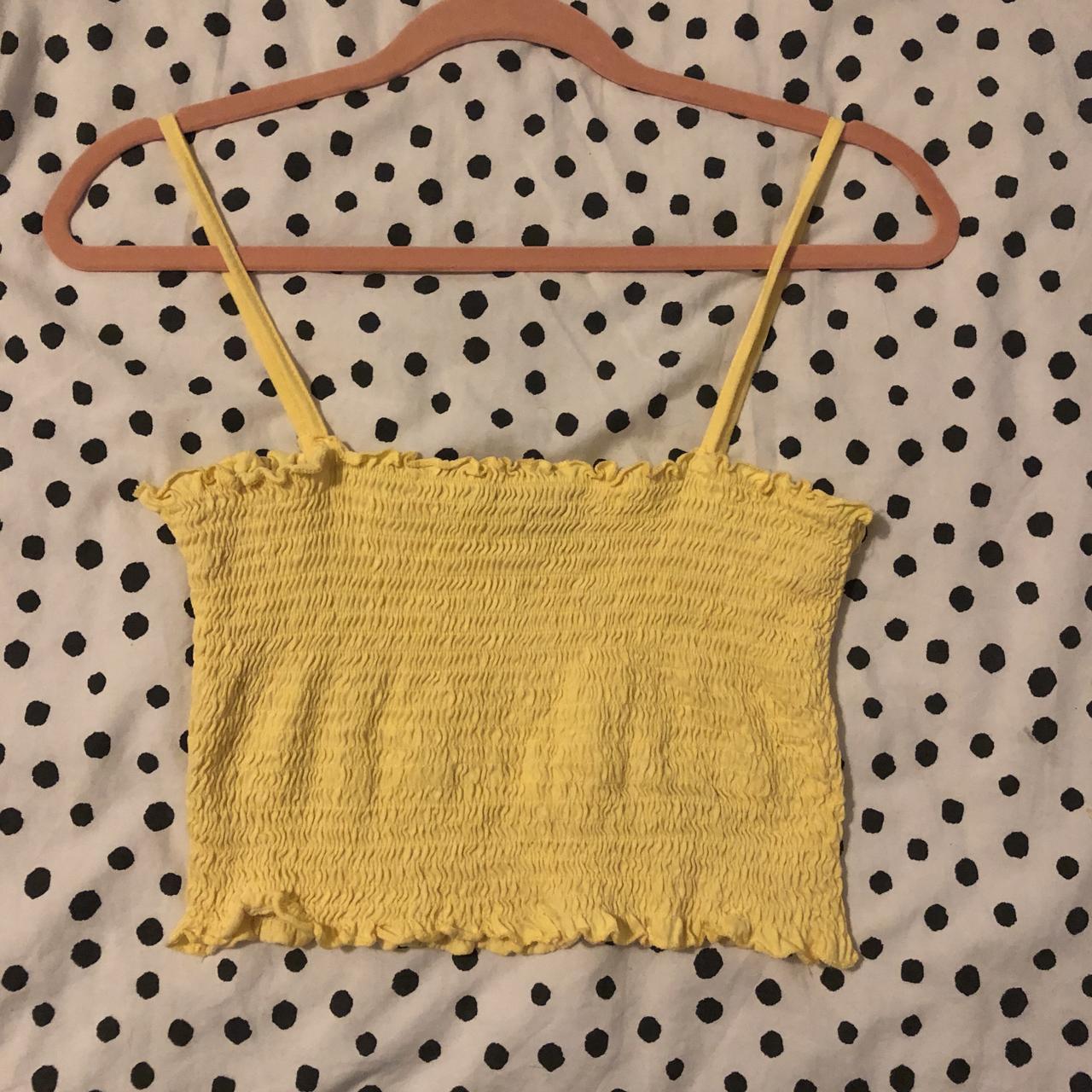 New Look Yellow Crop Top Size 14. Worn on a few... Depop