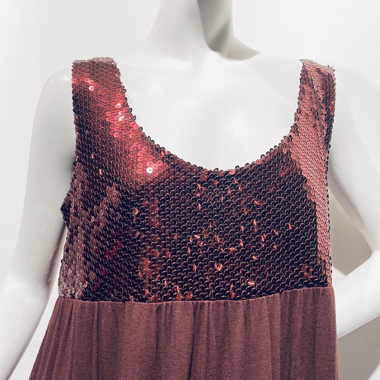 COPPERHEAD Sequined Sleeveless Baby Doll Knit Dress... Depop