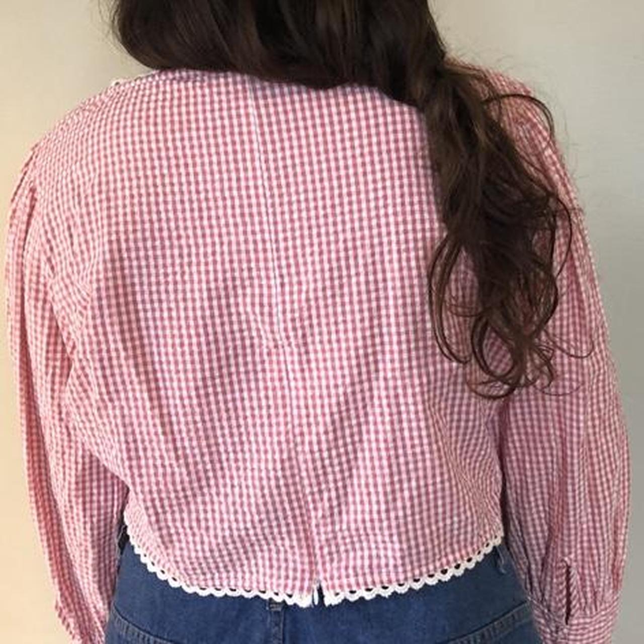 Women's White and Red Blouse (3)