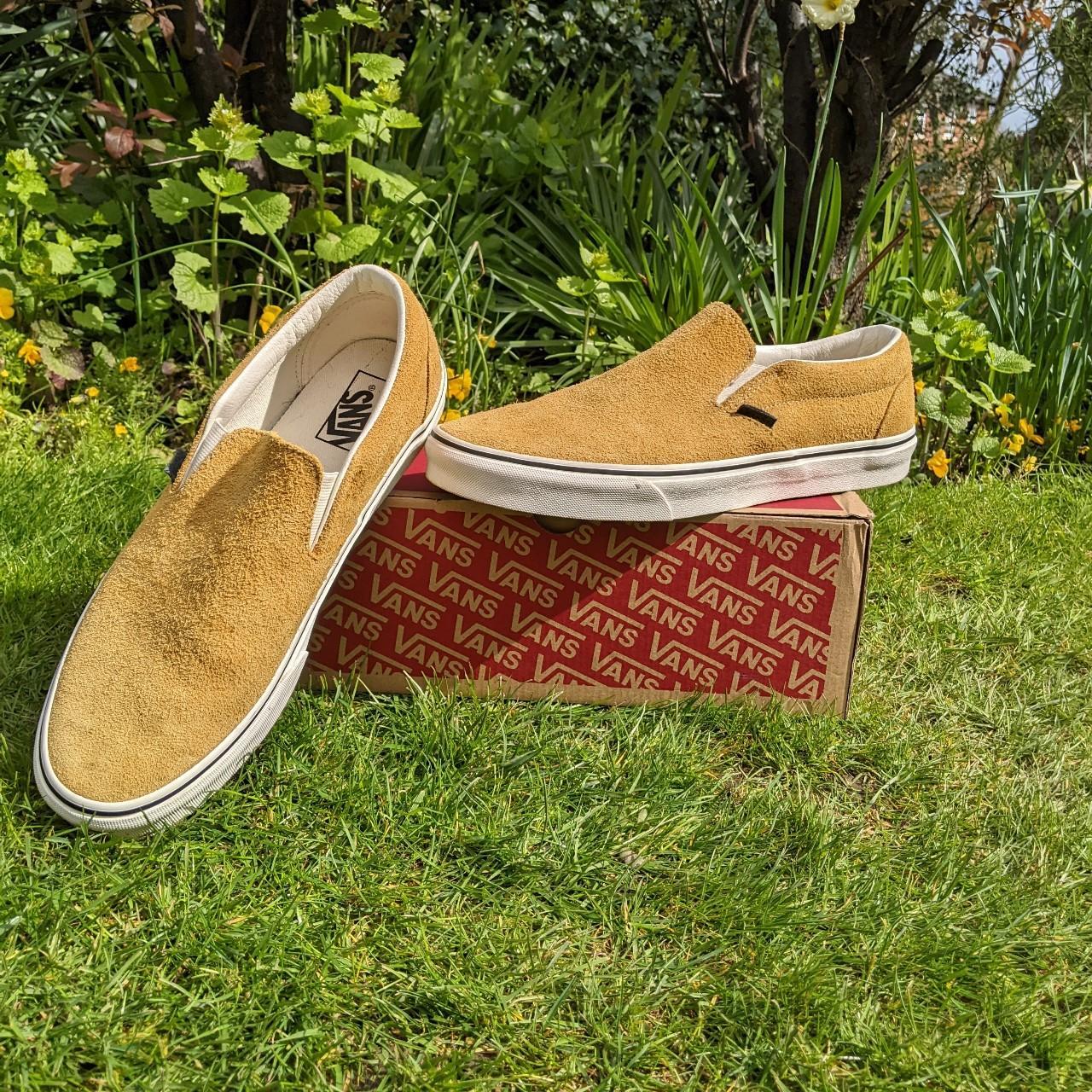 hairy suede slip on vans