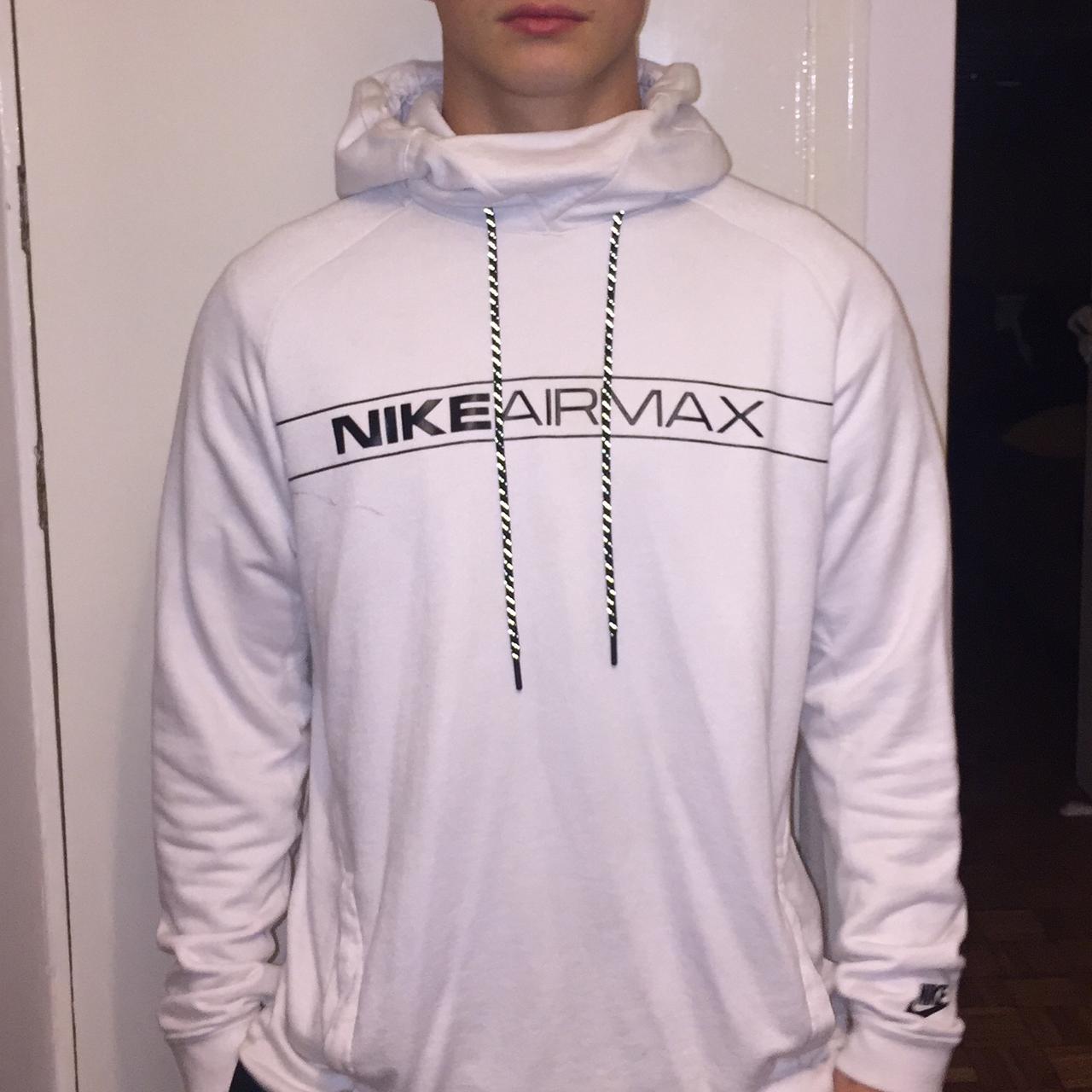 white nike air max hoodie