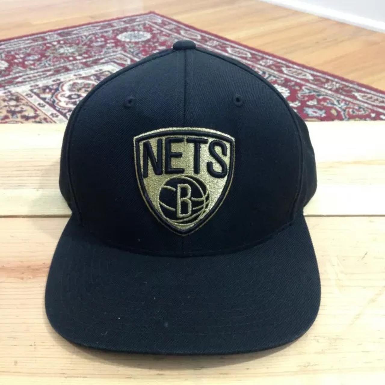 Brooklyn NETS Cap GOLD NBA Snapback Mitchell & Ness