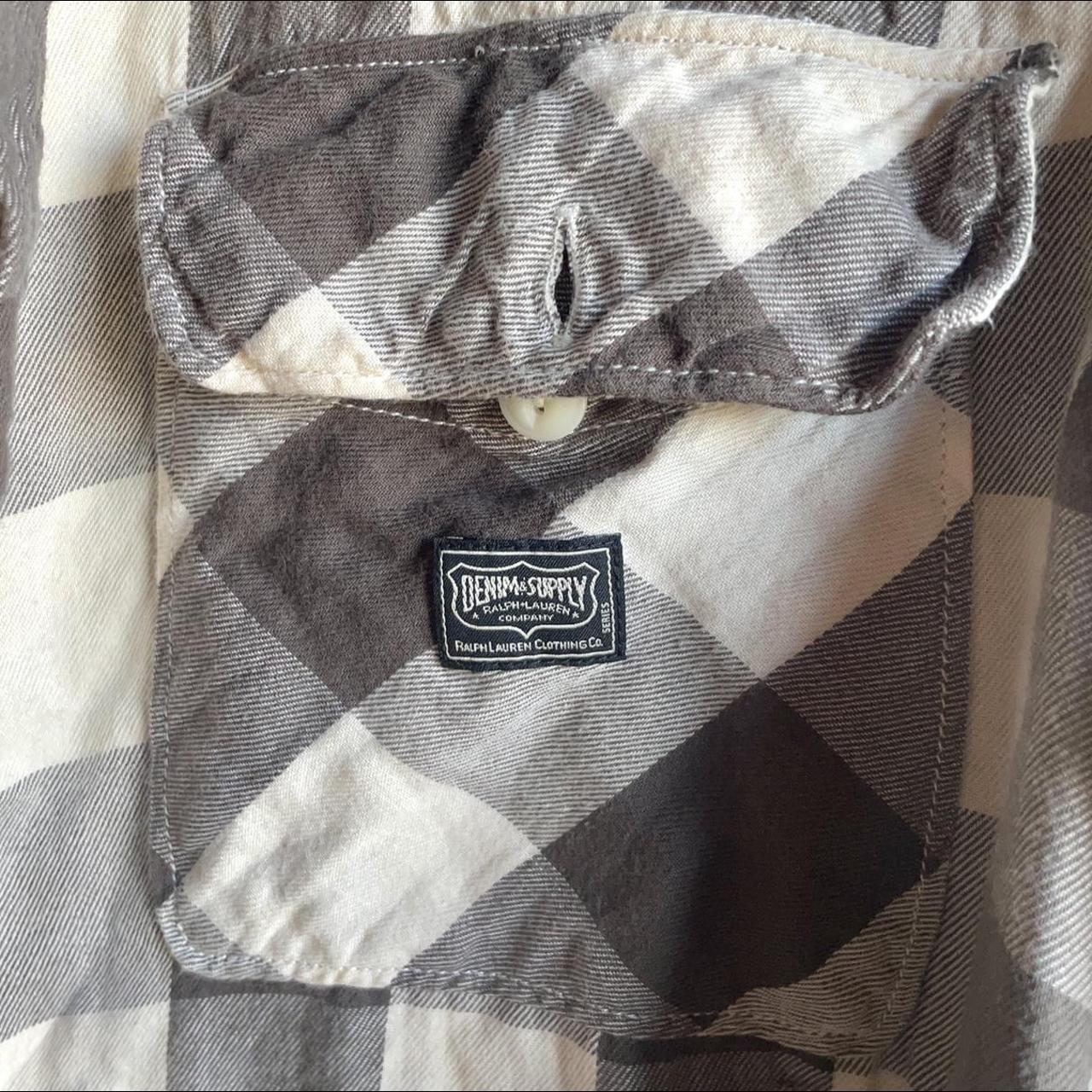 Ralph Lauren Women's Khaki and Cream Shirt | Depop