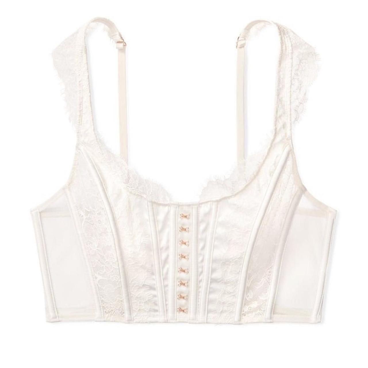 VICTORIA SECRET WHITE CORSET SIZE SMALL Depop