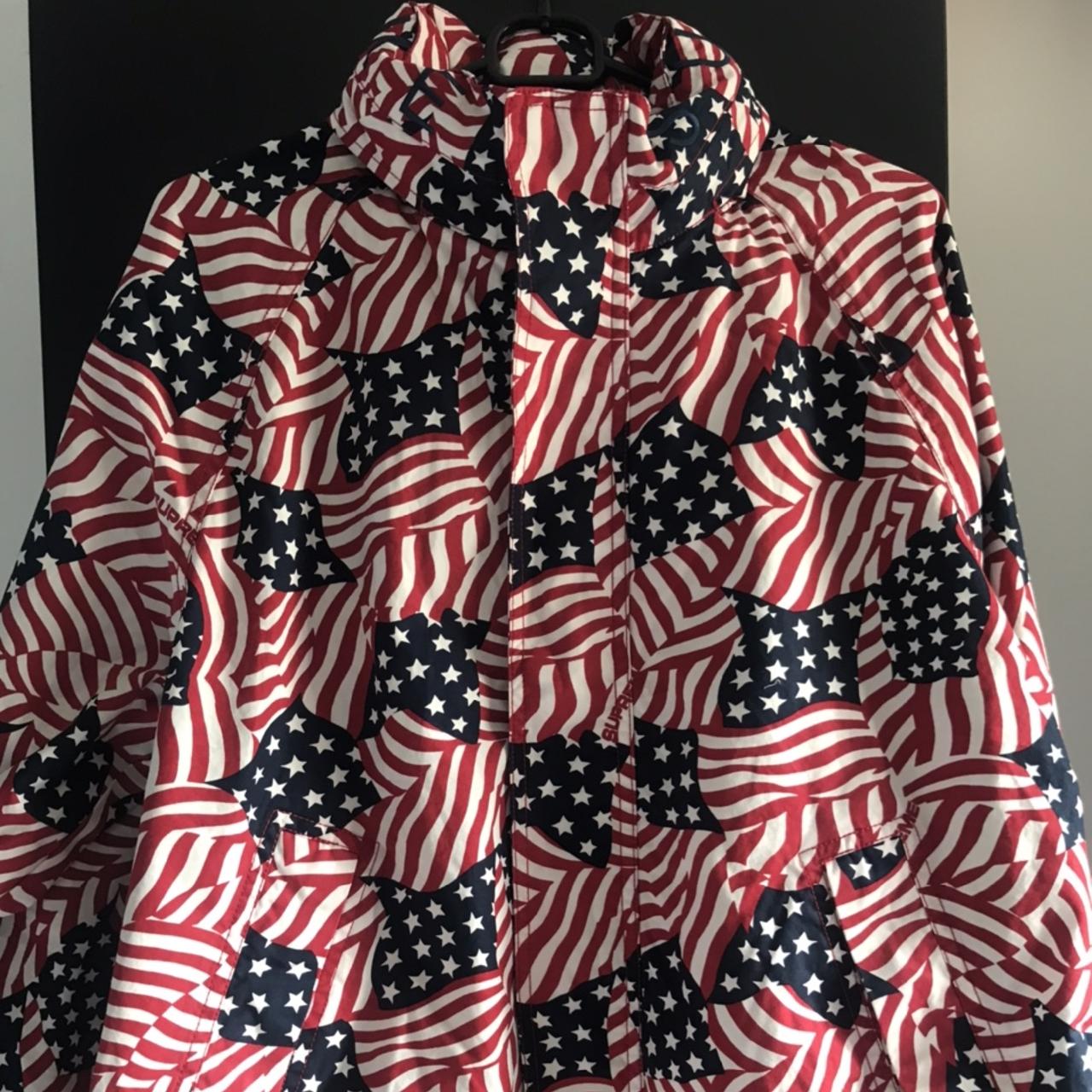 supreme Raglan Court Jacket Flags 星条旗