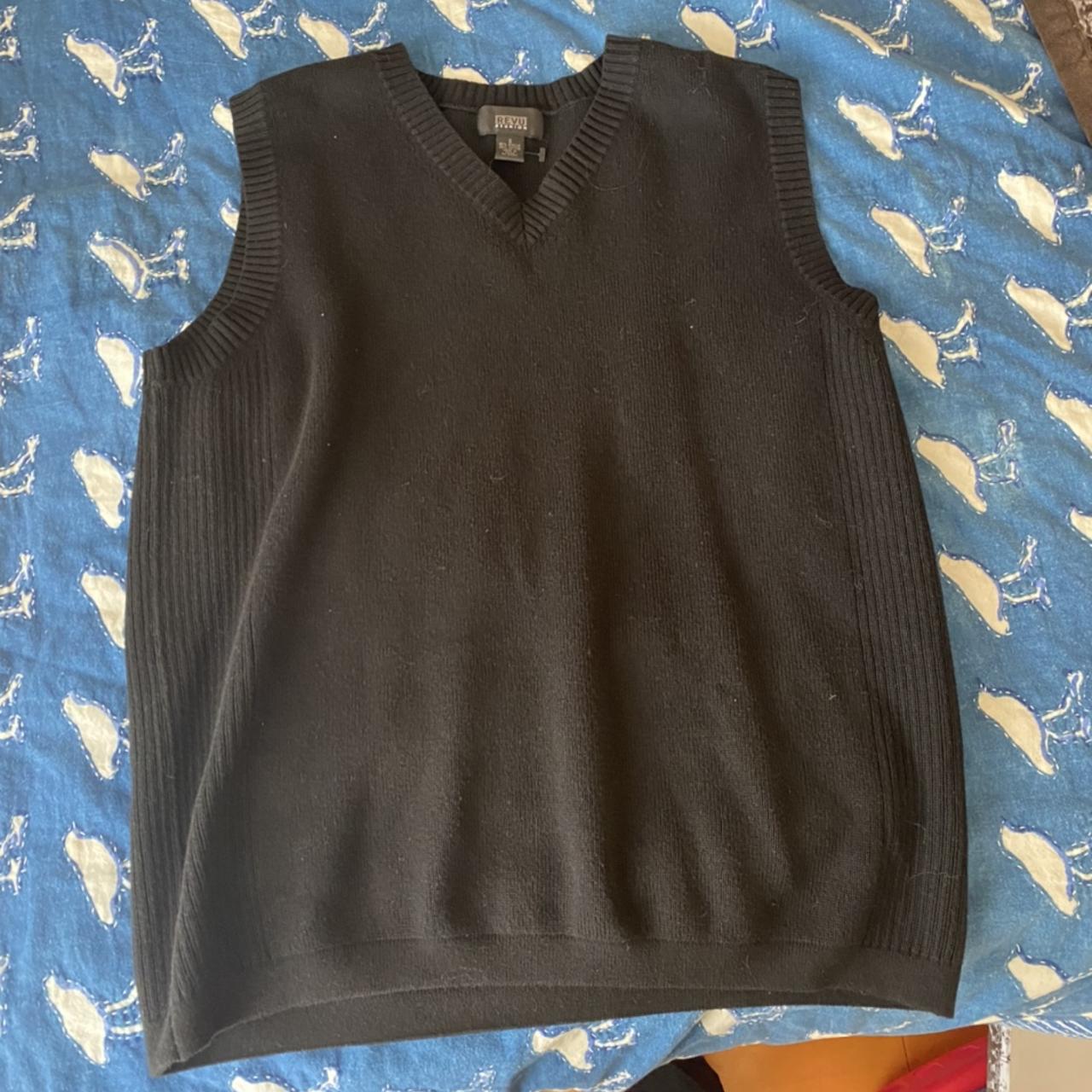 Black oversized grandpa vest size small - Depop