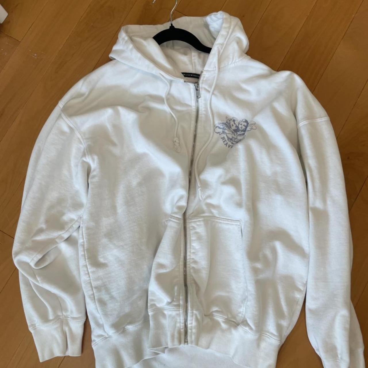 White brandy melville carla hoodie Depop