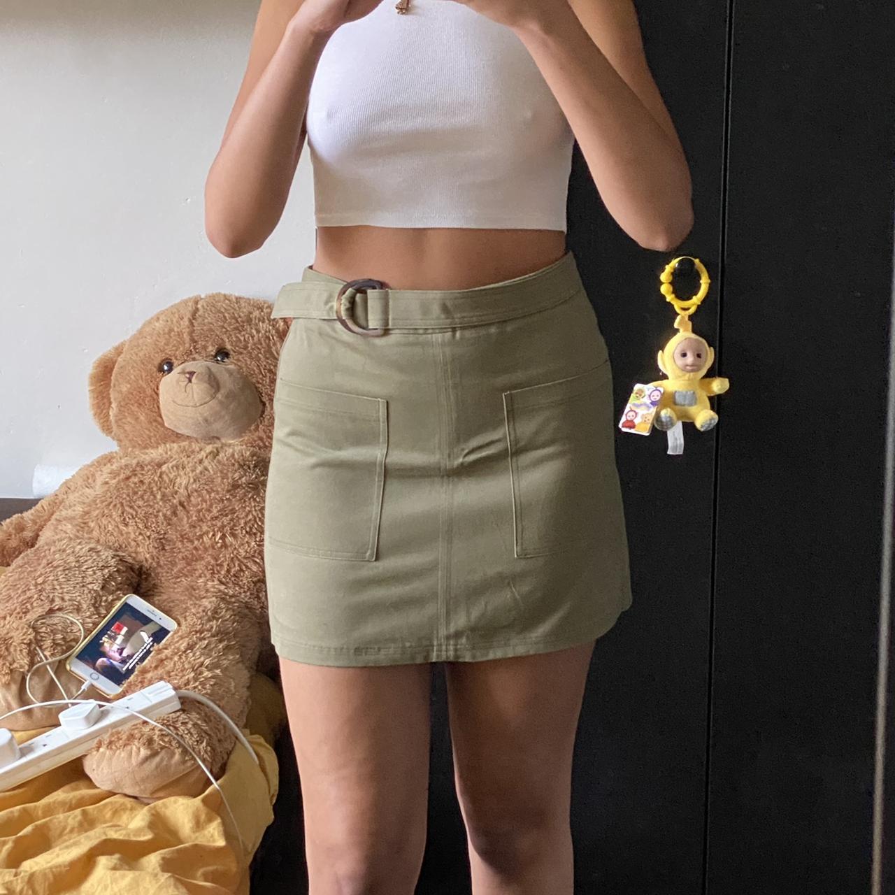 Khaki skirt primark hotsell