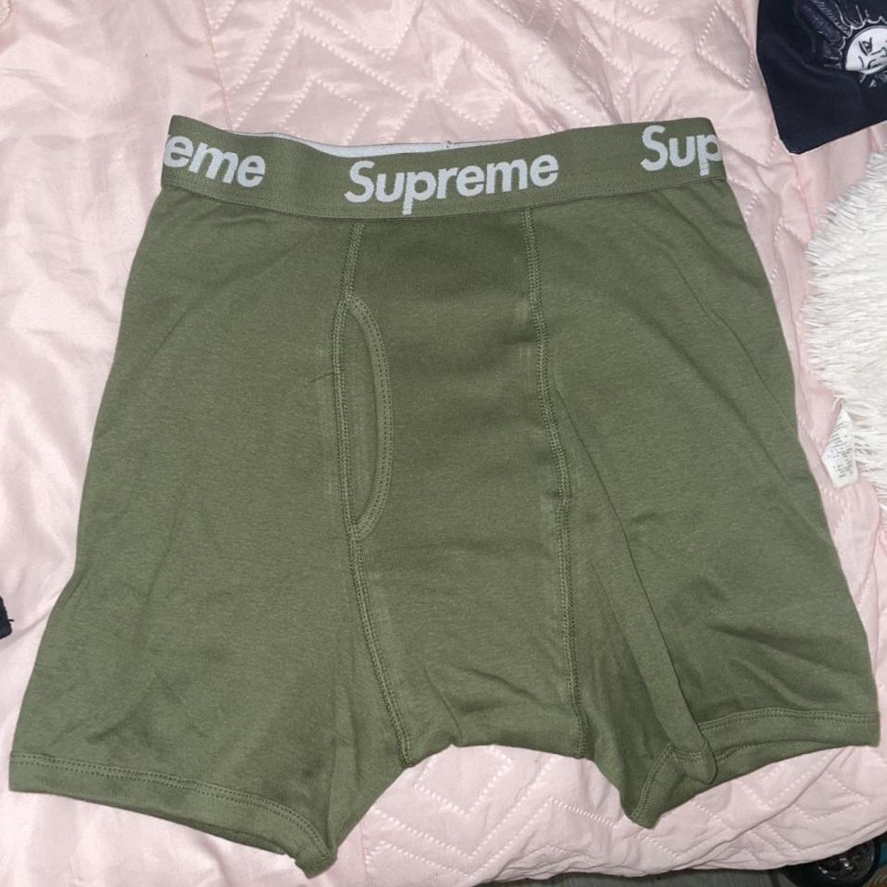 Supreme Men's Black and Khaki Boxers-and-briefs | Depop