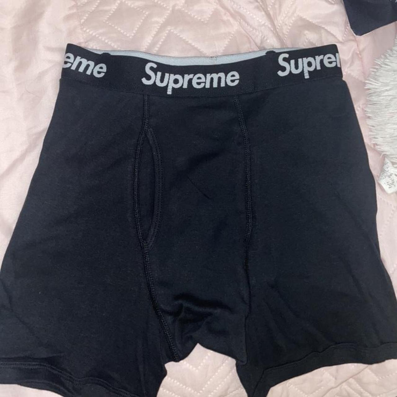 Supreme Men's Black and Khaki Boxers-and-briefs | Depop