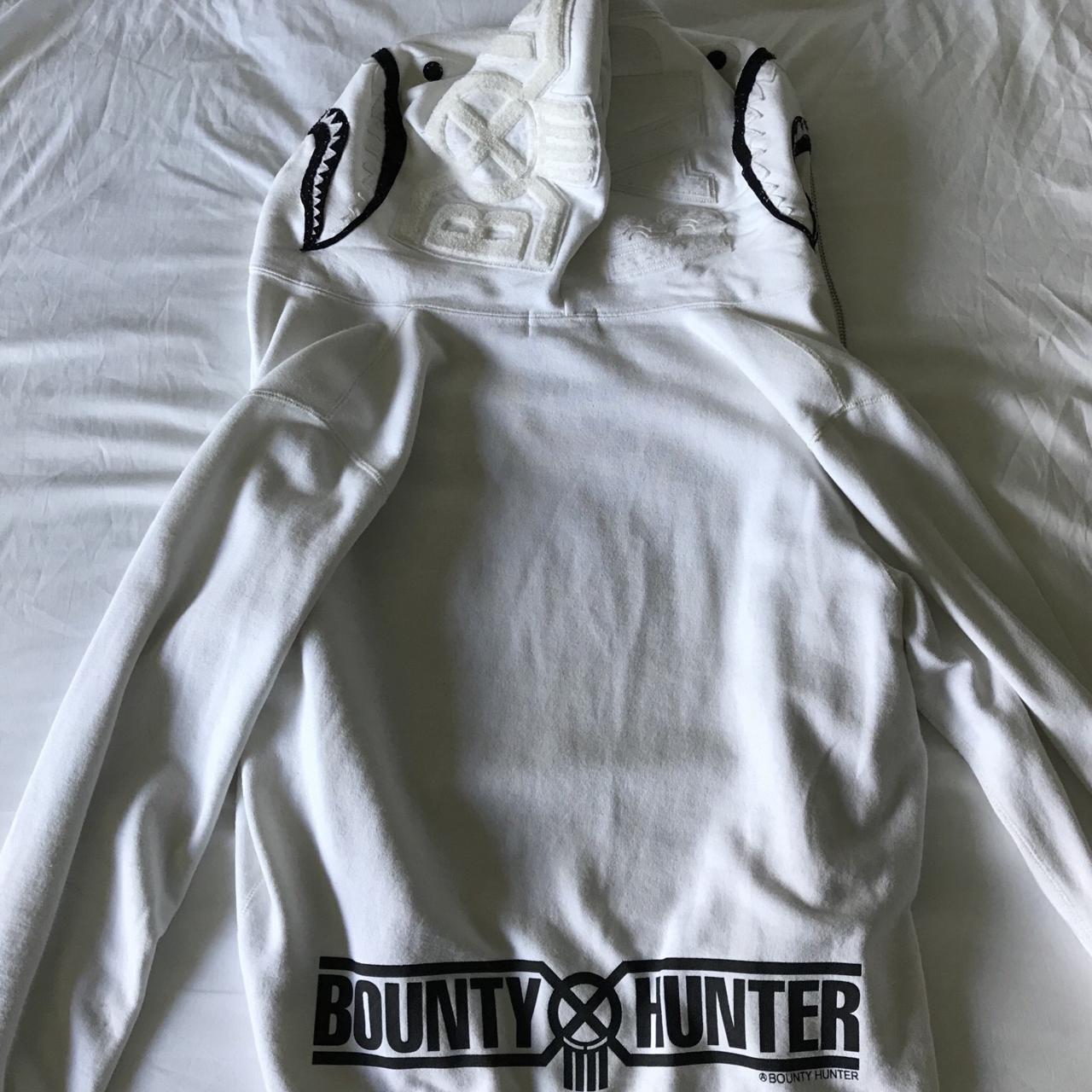 Bape bounty hunter hoodie white condition Depop