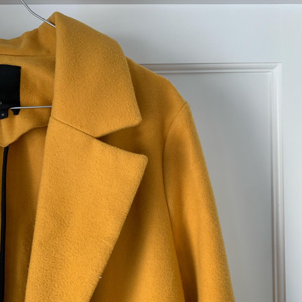 mustard tailored coat