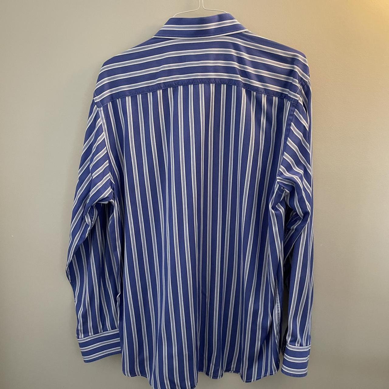 Bugatchi Men's Blue and White Top (2)